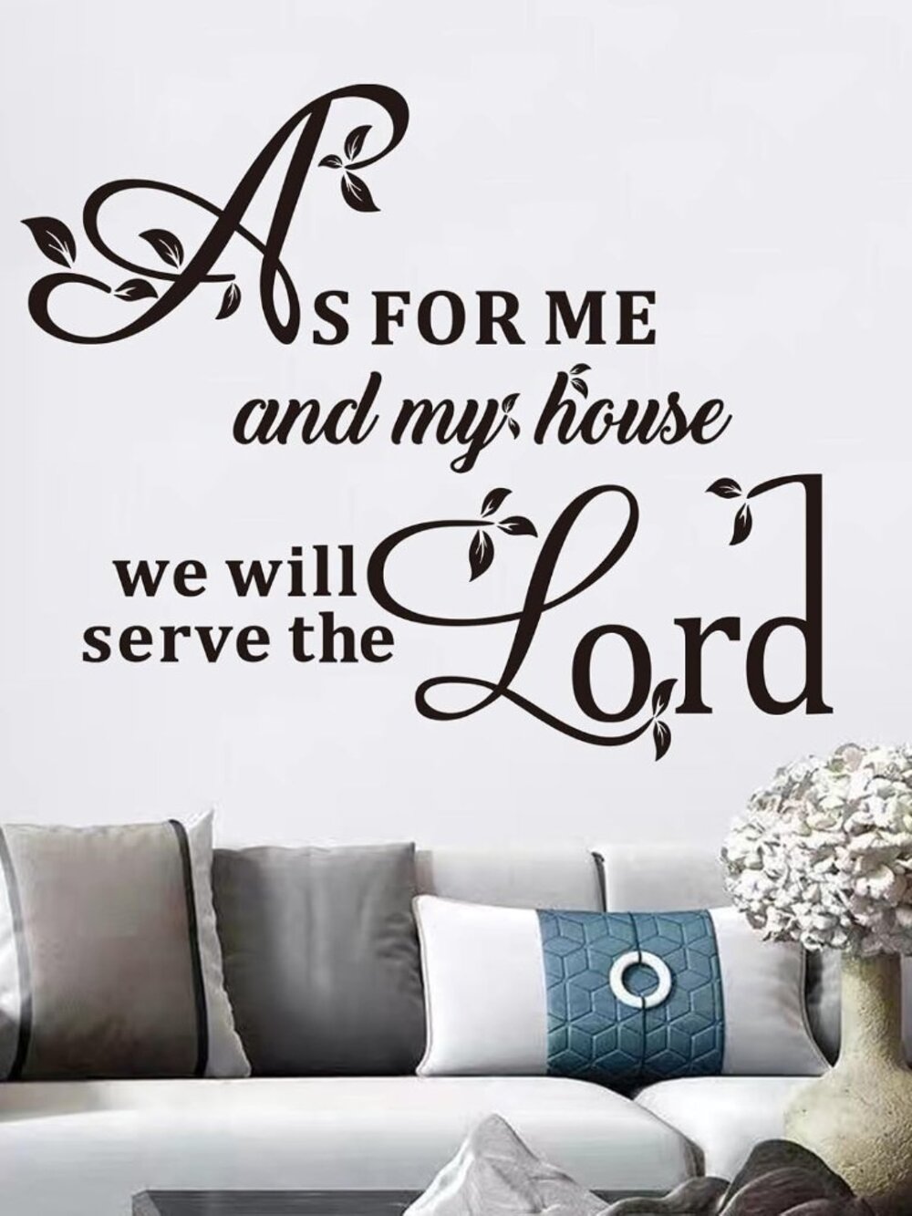 Bible Verse Wall Stickers for Bedroom: Christian Quotes Inspirational Positive V